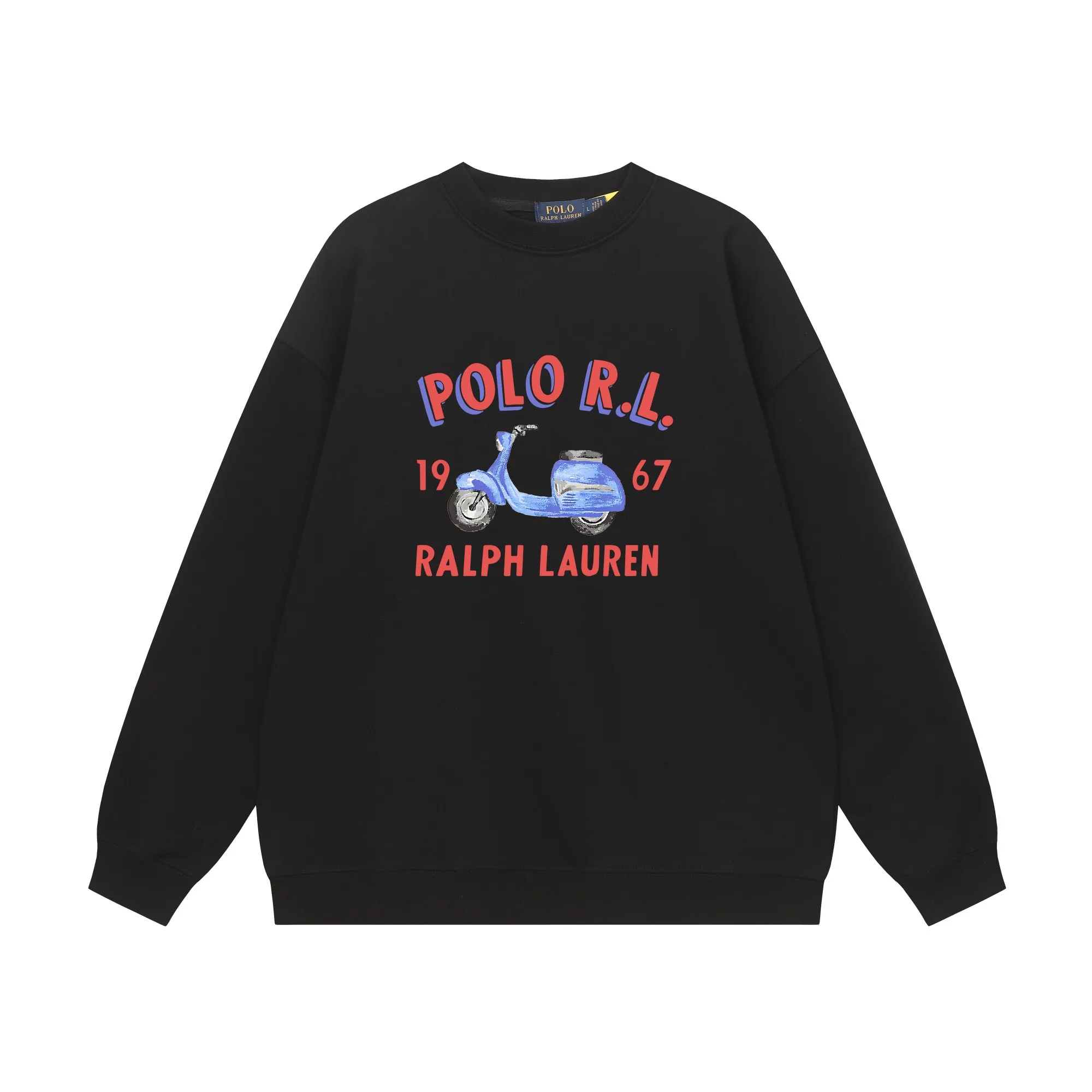 P200 Long-term stock] RalphLauren/Ralph Lauren 2025 autumn and winter new bear letter print 420g heavy large terry sweatshirt Ralph Lauren's age-reducing item, the coat fabric is made of 85% cotton ➕15% polyester, which not only retains the softness, comfort and breathability of cotton, but also adds the wear resistance and wrinkle resistance of polyester fiber, making the clothes more durable and easy to care for. Even in slightly cooler weather, you won't feel stuffy when wearing it. This kind of fabric has a natural crisp feel and is not easy to pill or deform. The bear on the chest is printed with English letters. It is full of color, full of three-dimensionality, and lifelike, adding a bit of liveliness and interest to the whole sweatshirt. There is no pressure to dress, regardless of age or gender. Complete accessories! Color: black, white, navy blue, light floral gray Size: M-L-XL-XXL
